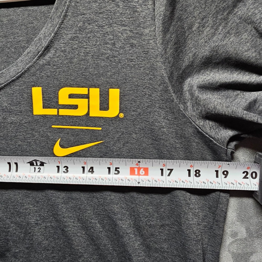Nike LSU Tigers Dri-FIT Legend V-Neck Tee Grey W21548 Womens Medium - Picture 3 of 7